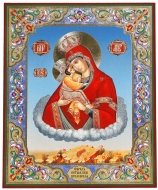 Почаевская икона со стопой (на дереве) №120
