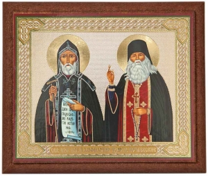 Икона «Преподобные Иов и Амфилохий Почаевские » арт.158