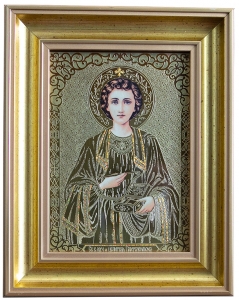 Икона «Святой великомученик и целитель Пантелеимон» (багет)