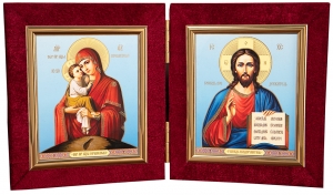 Складень Богородица «Почаевская» и Господь Вседержитетель (средняя,больш)