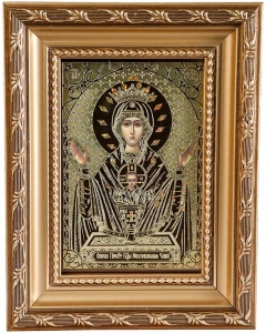 Икона Божией Матери «Неупиваемая чаша» (багет, гальваника)