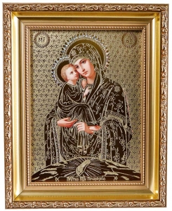 Икона Божией Матери «Почаевская» (багет, гальваника)