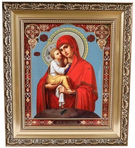 Икона Божией Матери «Почаевская» (багет, 30х26)