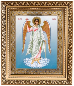 Икона «Ангел Хранитель» (багет,26х22,на облаке)