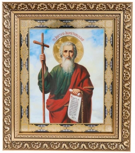 Икона «святой Апостол Андрей Первозванный» (багет,26х22)
