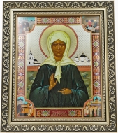 Икона «Святая Блаженная Матрона»  (багет,26х22)