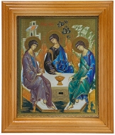 Икона «Святая Троица» (21х18) (рамка дерево)