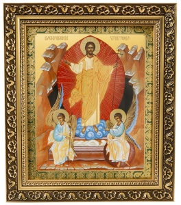 Икона #2 - Воскресение Христово (тиснение, багет) Арт.156