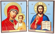 Складень Богородица «Казанская» и Господь Вседержитетель