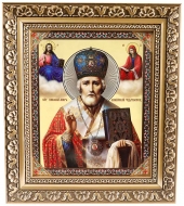 Икона Святого Николая Мирликийского Чудотворца (багет)