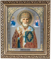 Икона «Святой Николай Чудотворец» (багет,26х22)